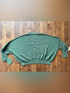 Free People Easy Street Sweater | Green Oversized Knit | Small
